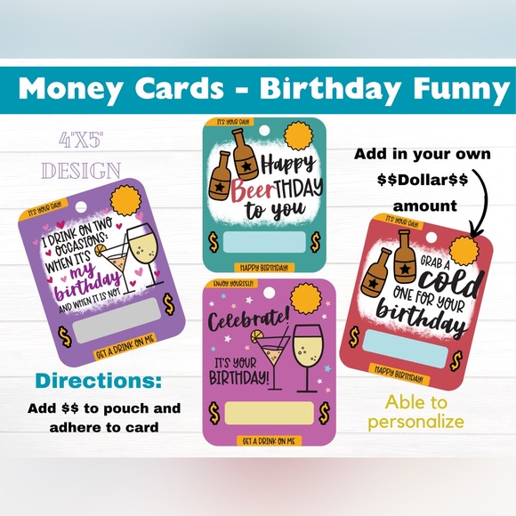 3 for $12 Money Cards (Self-Adhesive) ALL OCCASIONS - Picture 1 of 16